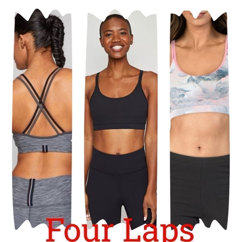 NWT Fourlaps Womens Vitality Printed Fitness Sports Bra Available in 7 colors